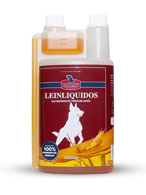 Leinliquidos 1.000 ml - kaltgepresstes Premium-Leinöl für Hunde